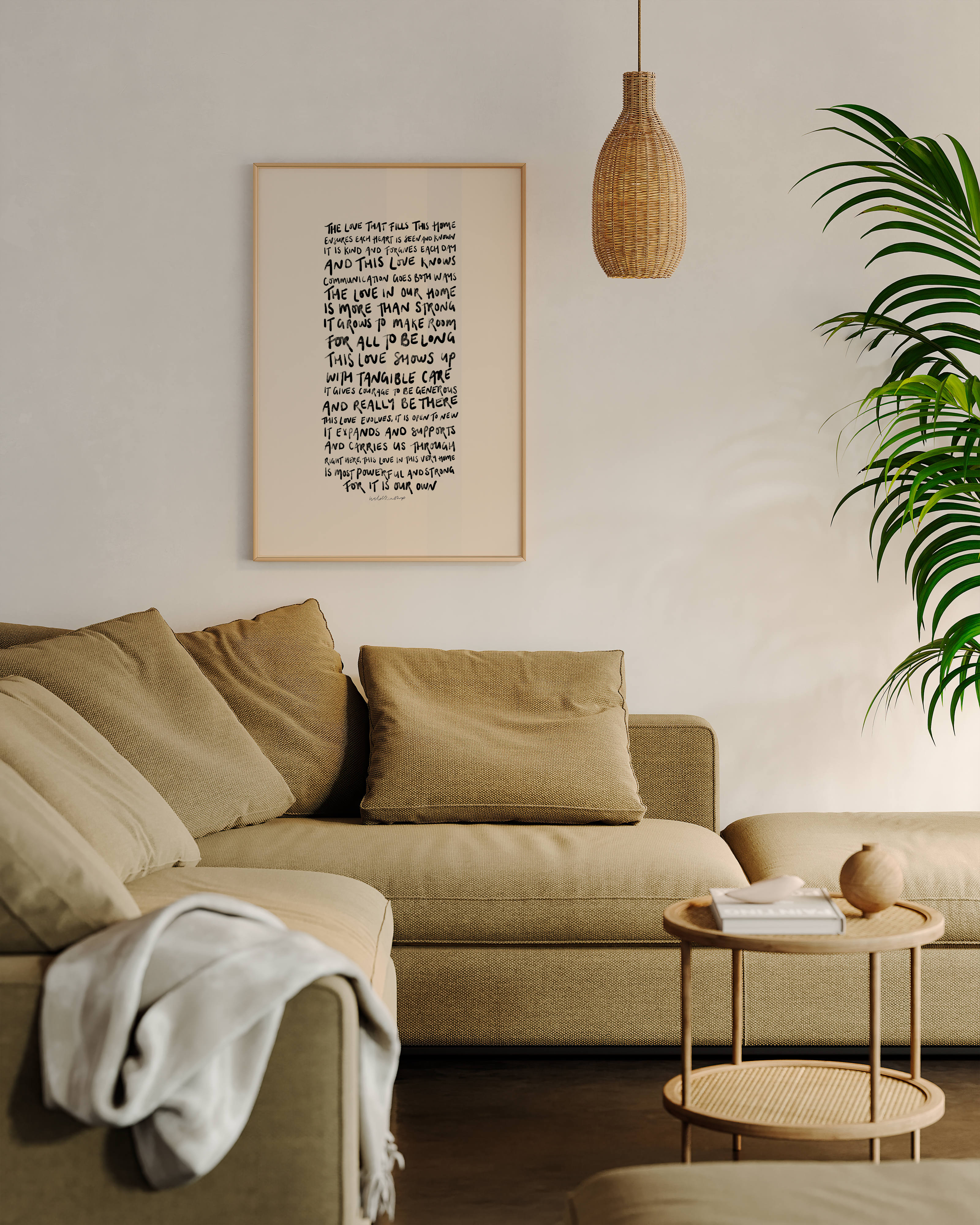 The Love That Fills This Home - Black on Ivory - Limited Edition Framed Artwork