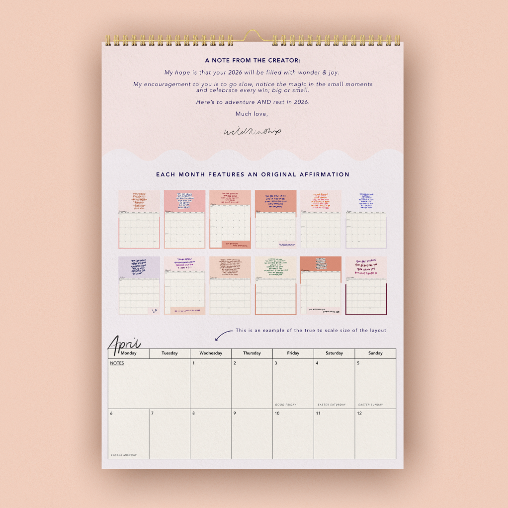 2026 Calendar of Courage