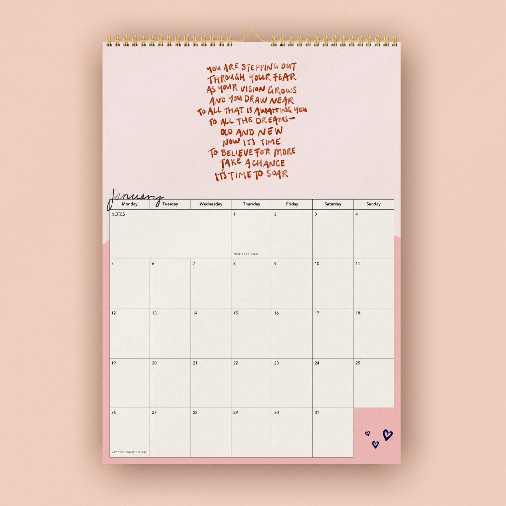 2026 Calendar of Courage