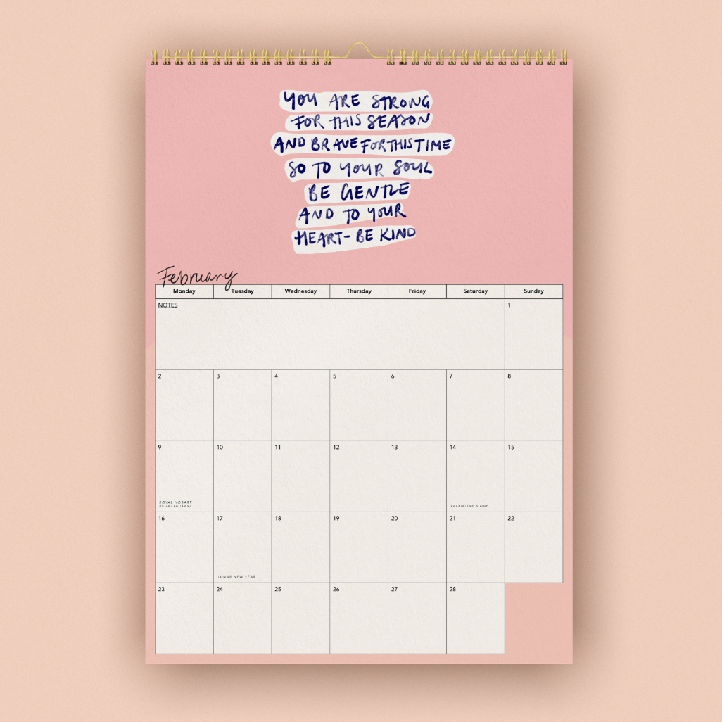 2026 Calendar of Courage