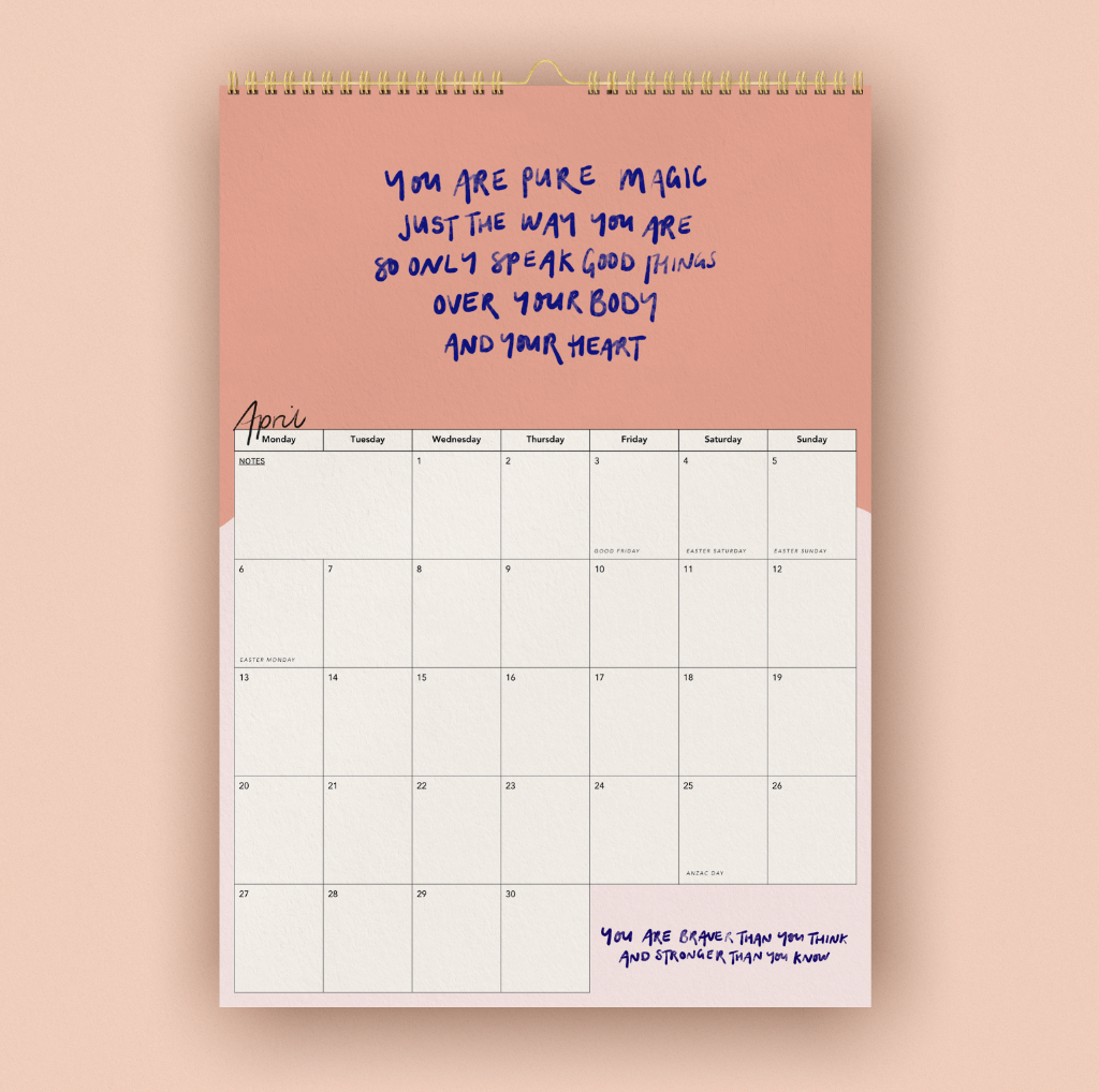 2026 Calendar of Courage