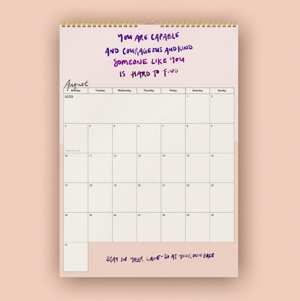 2026 Calendar of Courage