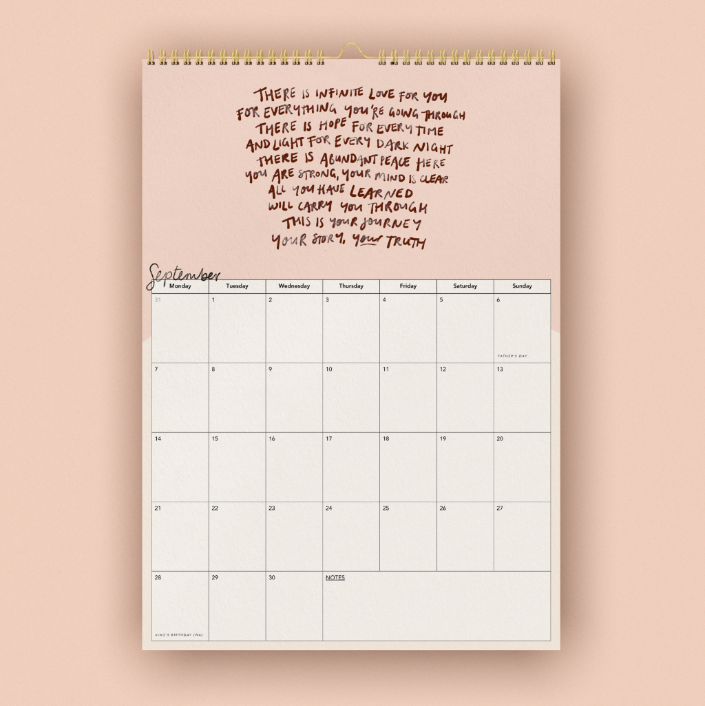 2026 Calendar of Courage