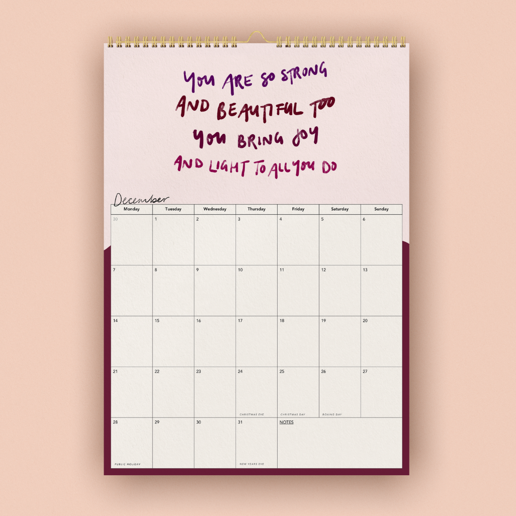 2026 Calendar of Courage