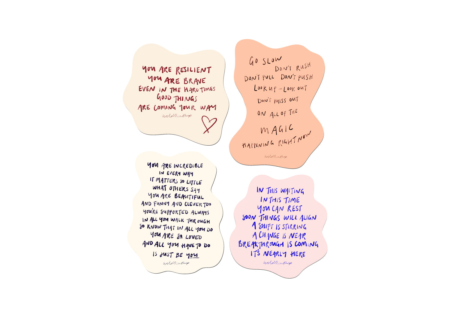 Poem Sticker Bundle – Set of 4