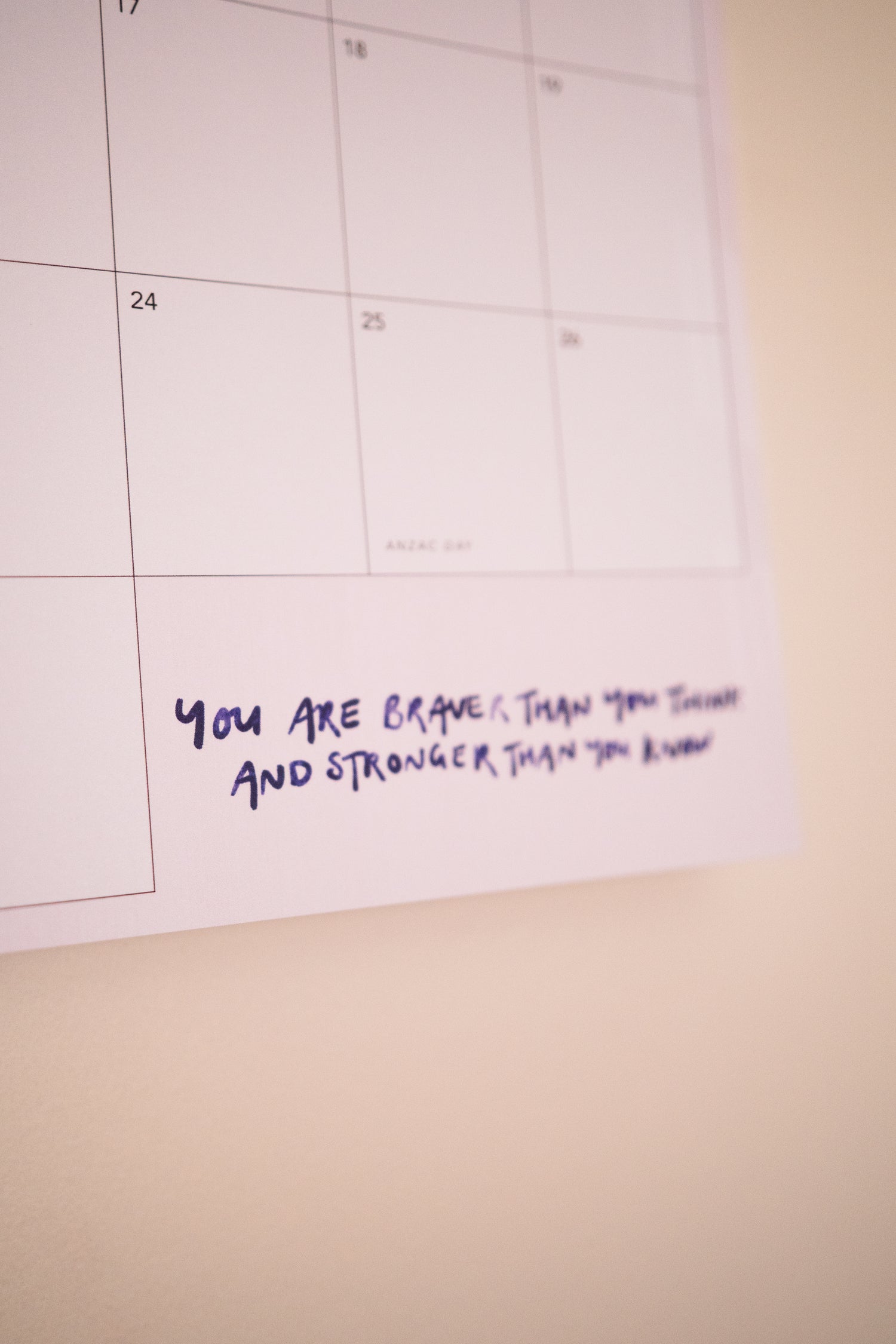 2026 Calendar of Courage