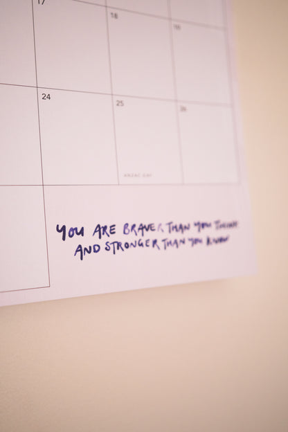 2026 Calendar of Courage