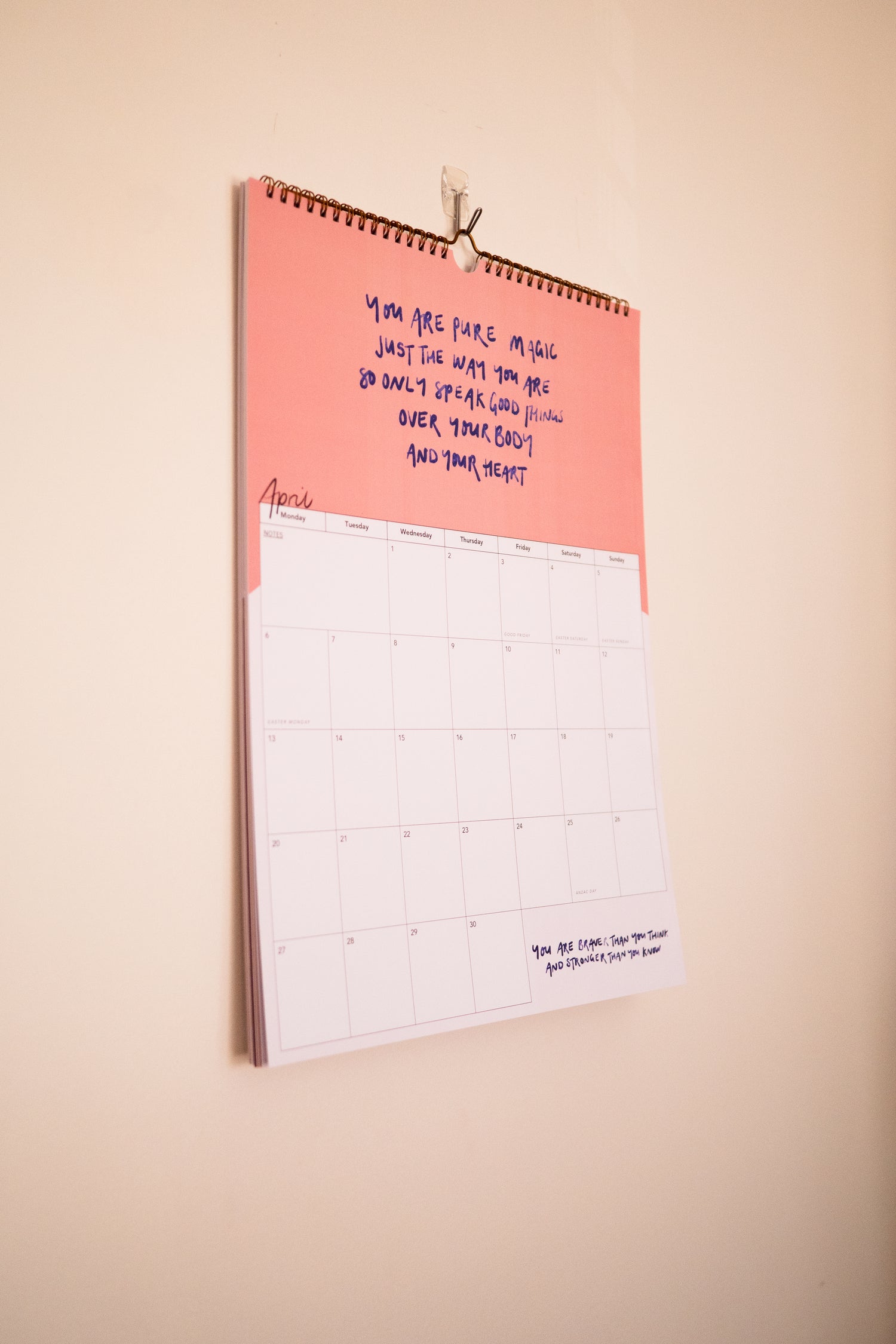 2026 Calendar of Courage