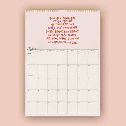 2026 Calendar of Courage