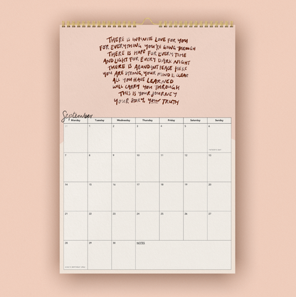 2026 Calendar of Courage